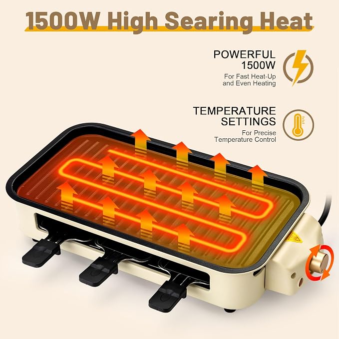 Pukomc Electric Indoor Grill, 2 in 1 Indoor Grills - Image 4