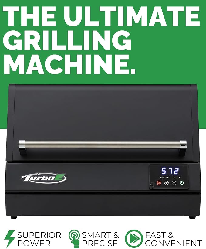 Turbo E XL Electric Grill, 1700W Infrared, Warming Rack and Probe, Apartment - Image 2