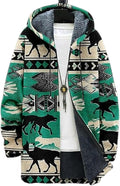 Men's Hooded Sweater Coat Knit Fleece Lined Long Cardigan Jacket by Unknown