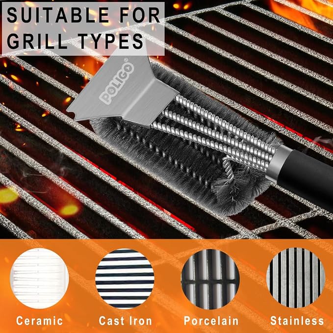 POLIGO Safe Grill Brush and Scraper - Image 6