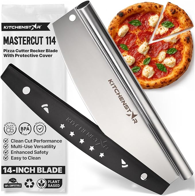KitchenStar 14-Inch Pizza Cutter Rocker Blade by Kitchenstar