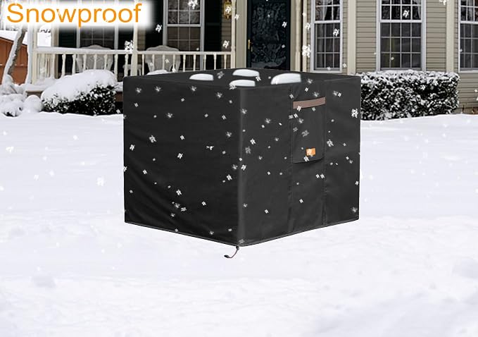 Fire Pit Cover 600D Heavy Duty Waterproof Fabric - Image 6