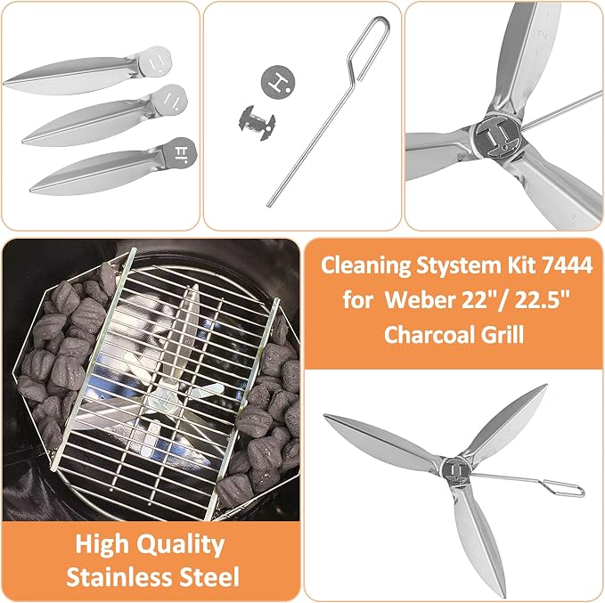 Grill Grates for Weber 22'' 22.5" Charcoal Grill, Cooking Grate Charcoal Grate - Image 6