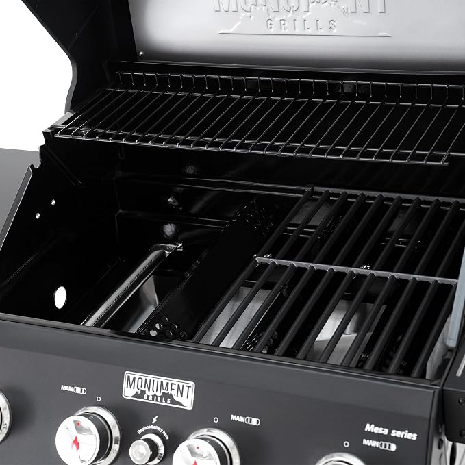 Monument Grills 4-Burner Liquid Propane Gas Grill, Matte Black Stainless Steel - Image 7