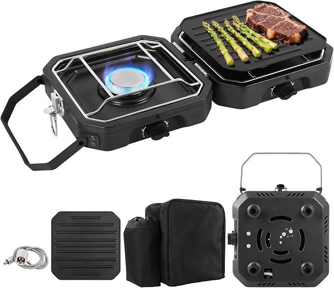 2 Burner Propane Camping Stove by FAHKNS