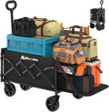 220LBS Foldable Wagon with All-Terrain Wheels, Portable Wagon Cart with by Blomoba