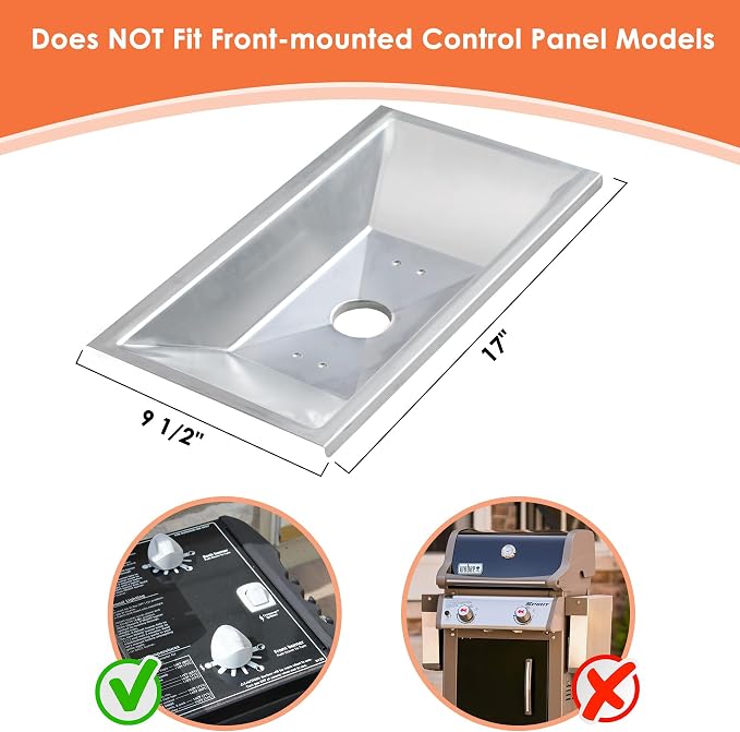 99251 Grease Tray for Weber Genesis Silver A, Drip Pan Tray for Weber Spirit - Image 2