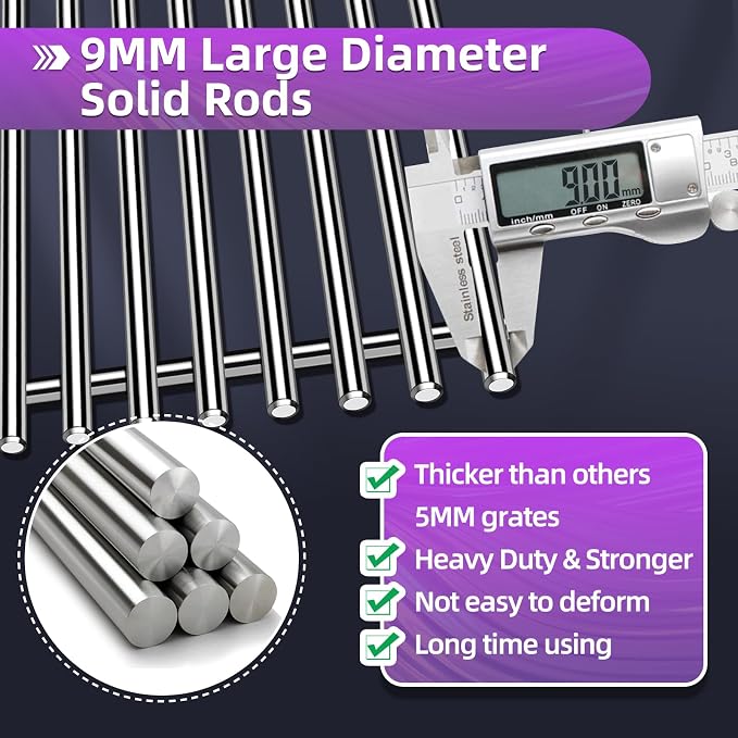 9MM 17.5" Stainless Steel Grill Grates - Image 3