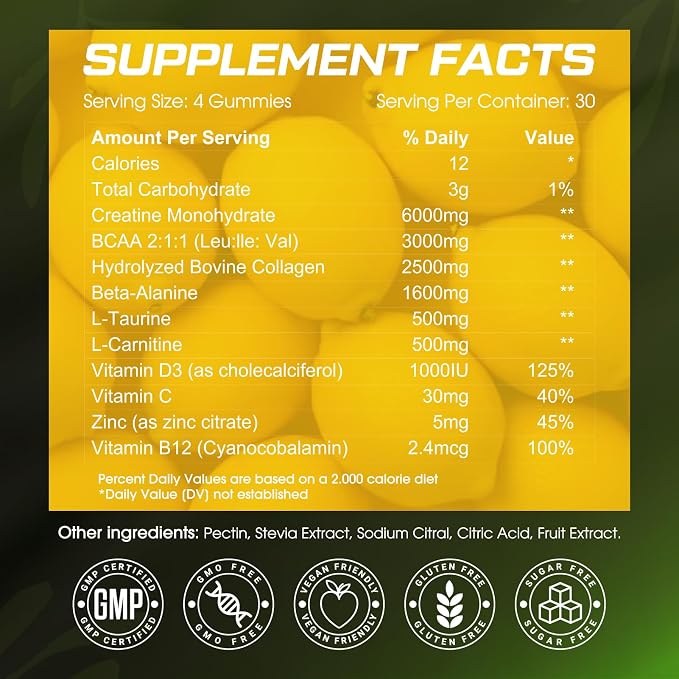 CNFDHI Creatine Gummies Monohydrate 6000MG, Pre-Workout - Image 7