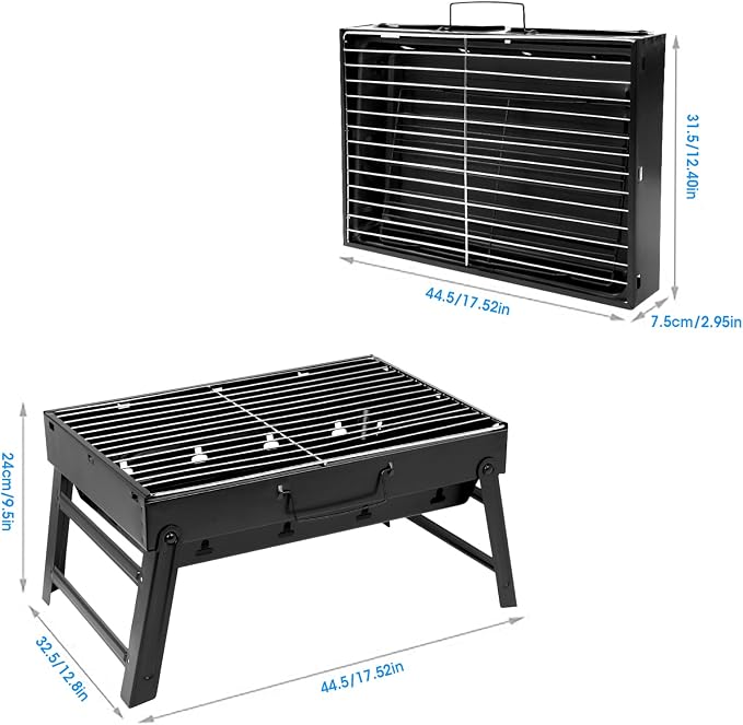 Uten Charcoal Grill, BBQ Grill Folding Portable Lightweight smoker Grill - Image 3