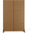 Metal Privacy Screen Outdoor 72" H×47" W, Freestanding Decorative Privacy Screen by Unknown