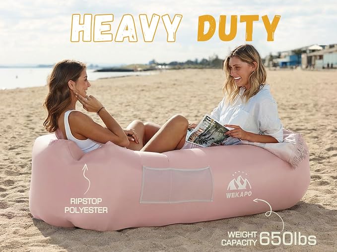 WEKAPO Inflatable Sun Lounger, Air Sofa, Waterproof and Leak-Proof, Picnics and - Image 4