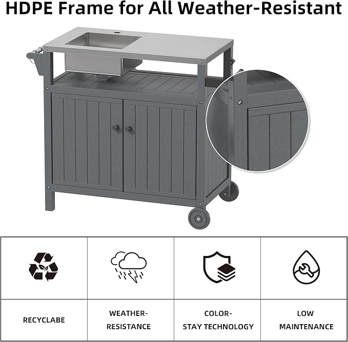 TORVA All in One Outdoor Grill Cart - Image 5