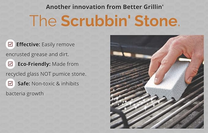 Better Grillin Scrubbin Stone Grill Cleaner Handle-Protect Hands & Nails When - Image 6