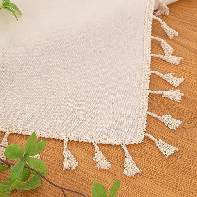 Waterproof Tassels Tablecloth, Bohemian Orange Colorful Table Cloth, Rectangle - Image 5