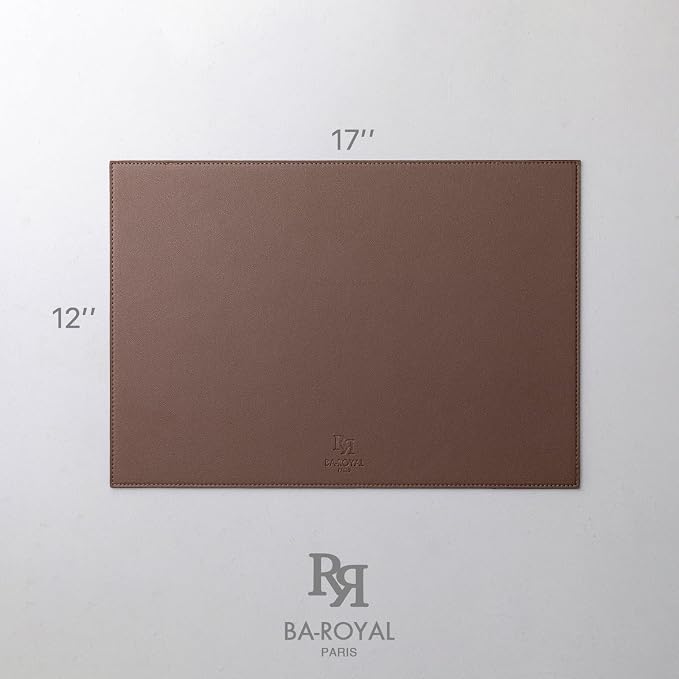 Faux Leather Placemats Set of 12 Vinyl Washable Wipeable Table Mats - Image 7