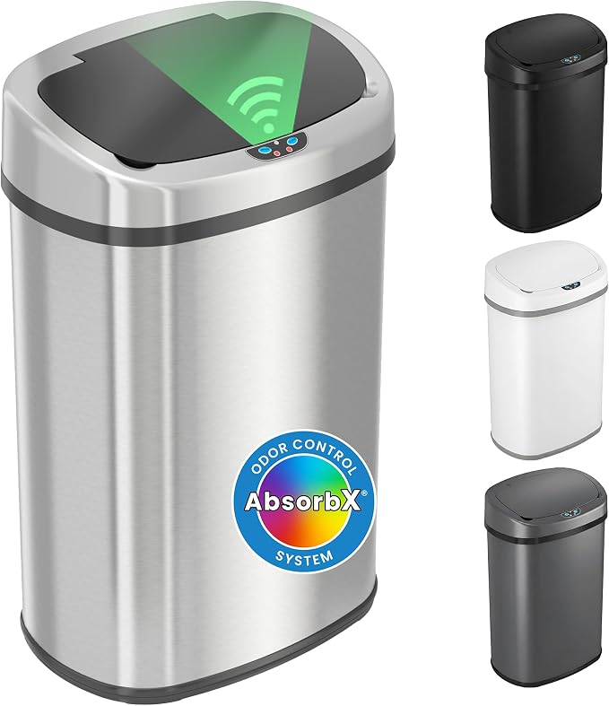iTouchless 13 Gallon Automatic Sensor Trash Can by iTouchless