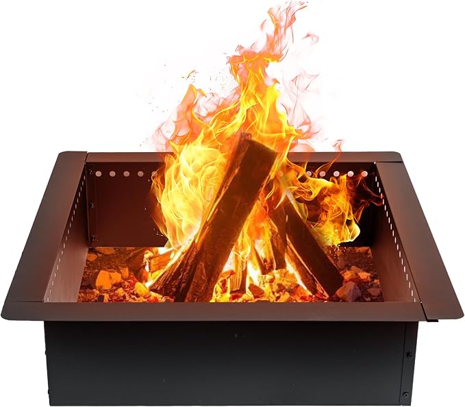 42 inch Square Fire Pit Ring, Heavy Duty Firepit Ring, DIY Campfire Insert by OutVue-EmbracetheGreatOutdoors