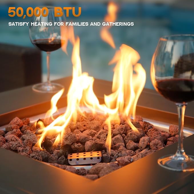 BALI OUTDOORS 50, 000 BTU Propane Fire Pit Outdoor, 28 inch Propane Fire Pit - Image 4
