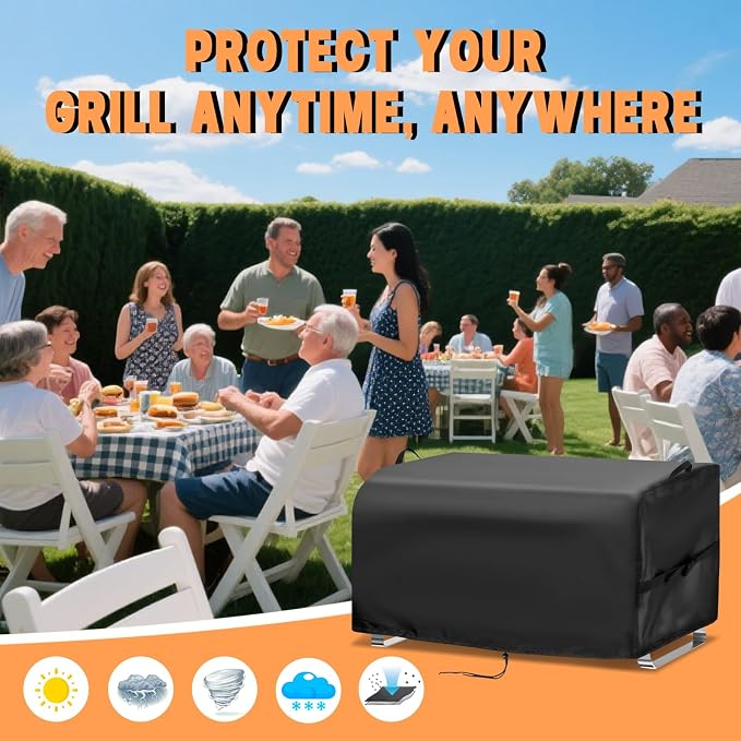 Grill Cover for NXR 3 Burner Portable Gas Grill, 25 inch Waterproof Outdoor - Image 8