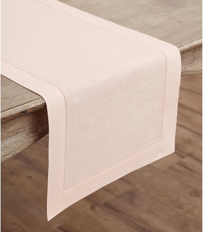 Solino Home Linen Pink Table Runner 108 Inches Long - Image 2
