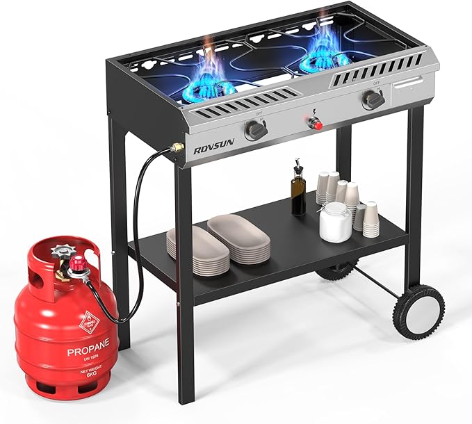 ROVSUN 2 Burner Outdoor Propane Gas Stove by ROVSUN
