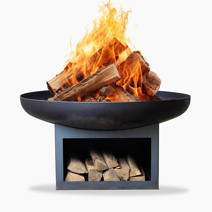 Fire Pit Bighorn 31.5" Outdoor Fire Bowl, Steel Firepit - Image 2