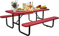 6FT Rectangular Metal Picnic Table by MakeaGoodChoose