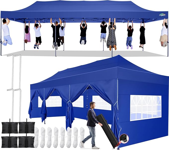 COBIZI 10x30 Pop up Canopy Tent 10x30 Canopy by COBIZI