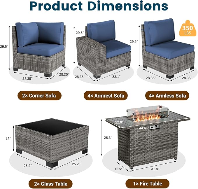 13 Piece Patio Furniture Set - Image 5