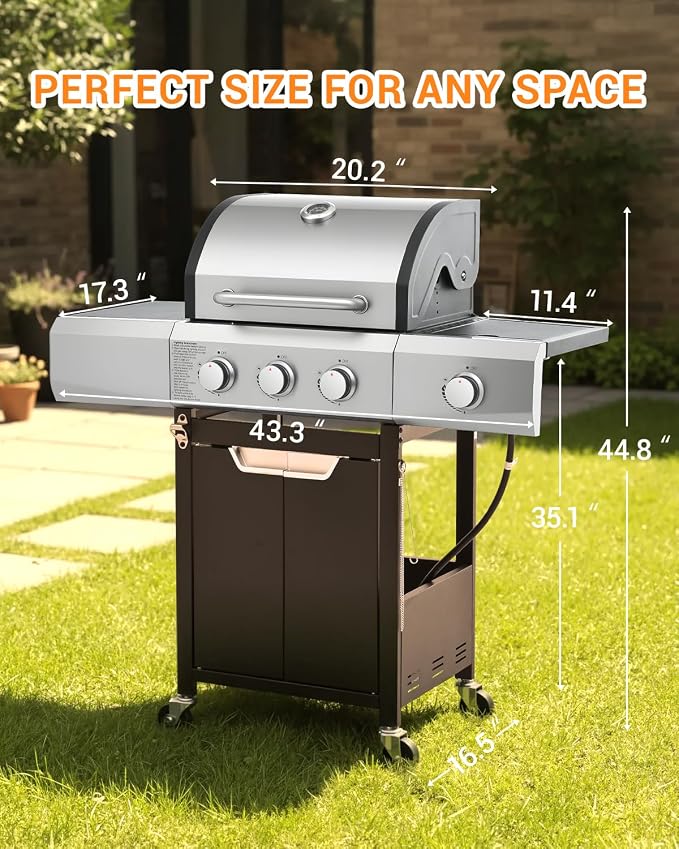 40, 500 BTU 3-Burner Propane Gas Grill - Image 8