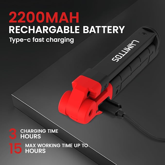 Rechargeable Work Light 2200mAh Magnetic LED Work Light Flashlight Mechanic - Image 7