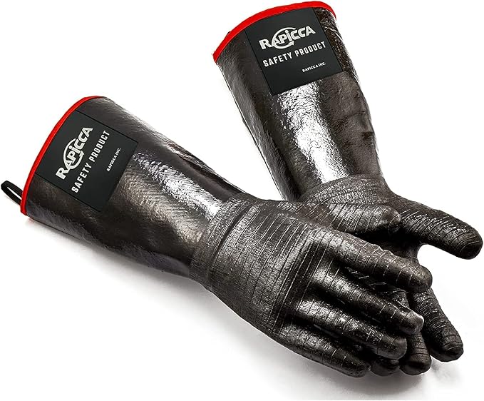 RAPICCA 700°F Heat Resistant BBQ Grill Gloves: Oil Resistant Waterproof by RAPICCA