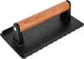 Burger Press, 8.3”X4.3”Rectangle Heavy-Duty Cast Iron Smash Burger Press by Whaleme