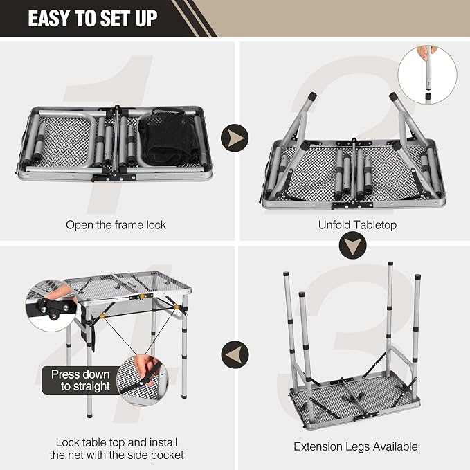 REDCAMP Small Folding Grill Table - Image 8