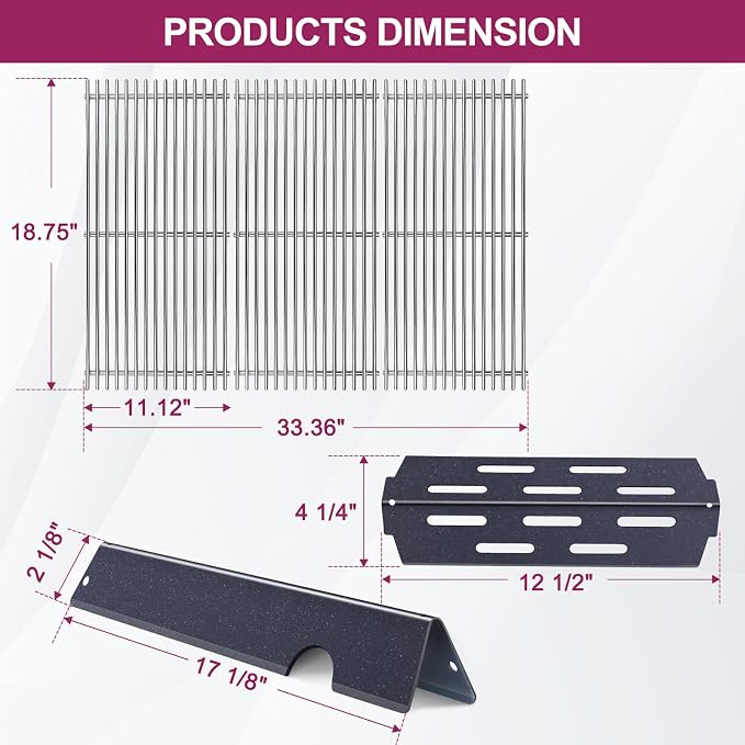 Grill Grate and Flavorizer Bars Heat Deflector Grill Parts - Image 2