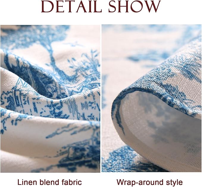 patdrea Designer Vintage Cyan Long Tablecloth - Image 5