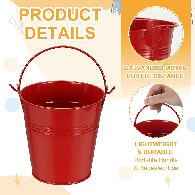 Small Metal Buckets, Mini Buckets - Image 3