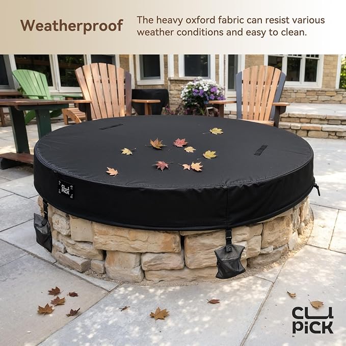 Outdoor Fire Pit Cover, In Ground Firepit Covers Round - Image 6