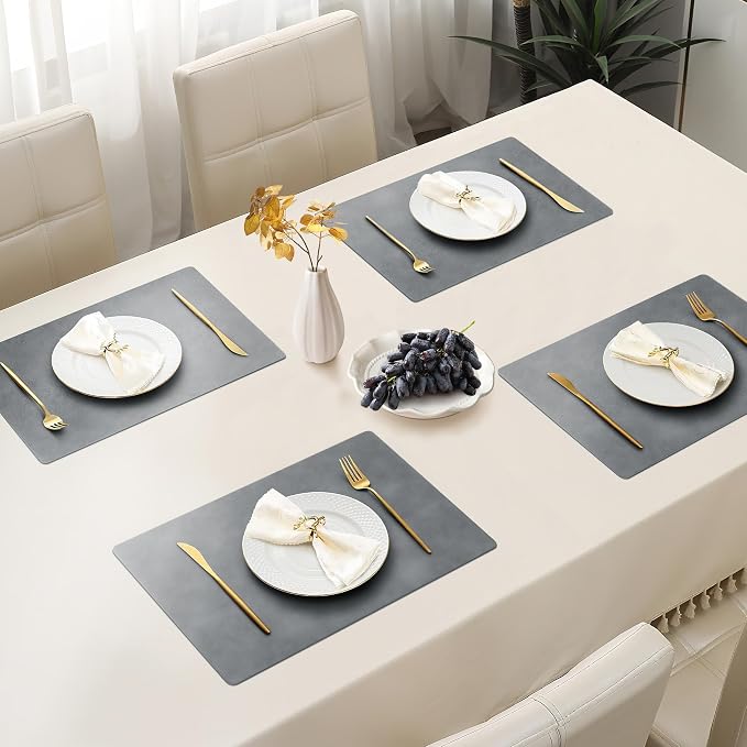 Roxifina Faux Leather Placemats Set of 6 - Image 2