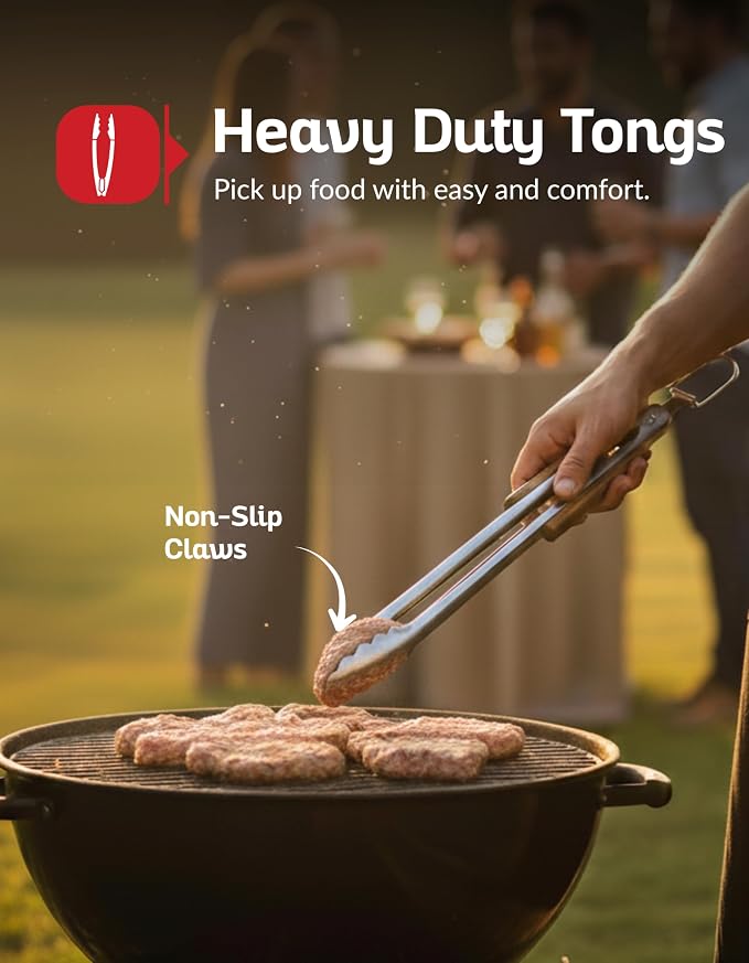 3 PCS BBQ Tool Set – Stainless Steel Grill Accessories Kit - Image 3