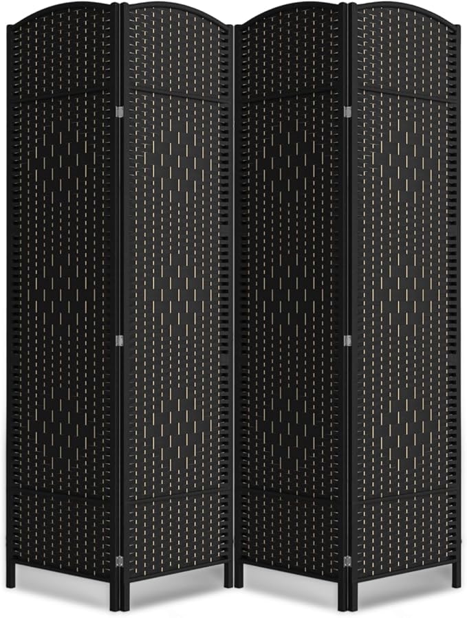 4 Panel Room Divider, 6Ft Folding Privacy Screen, Tall by cocosica