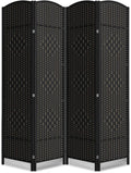4 Panel Room Divider, 6Ft Folding Privacy Screen, Tall by cocosica