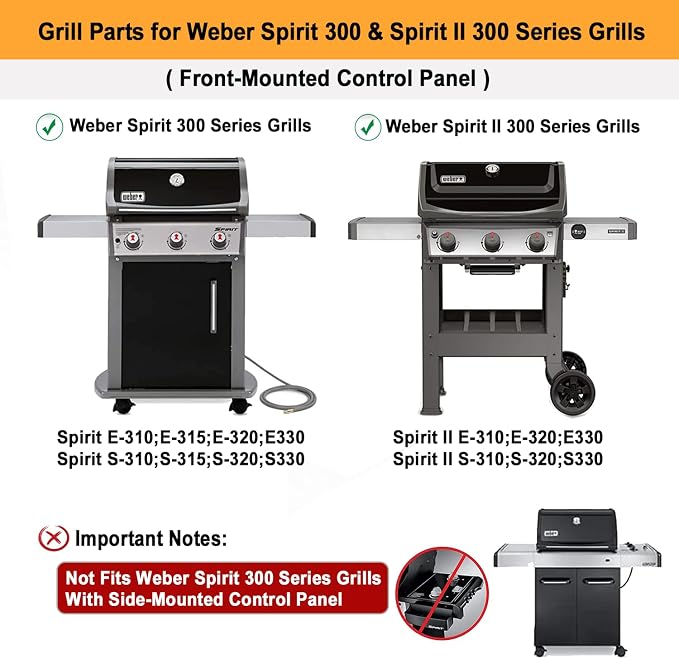 17.5" Grill Grates for Weber Spirit E310 E320 & Spirit II E310 E320 Grills;304 - Image 7