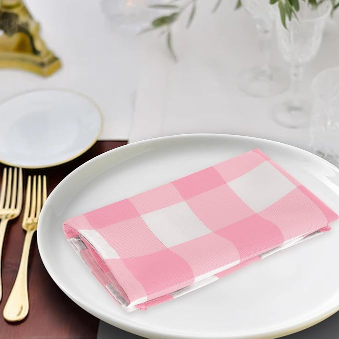 Buffalo Plaid Table Napkins Set of 50 Checkered Cloth Napkins 17x17 inch - Image 5
