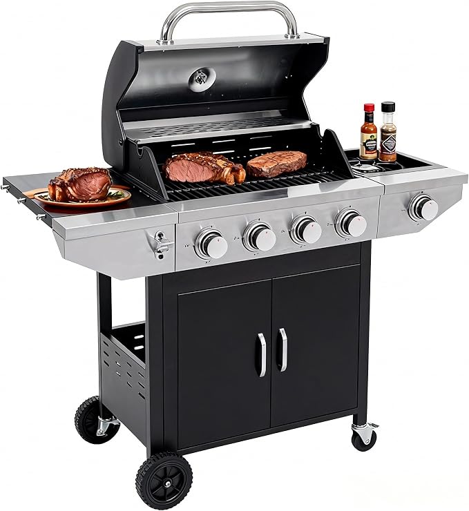 Zateety 4 Burner Propane Grill by Zateety