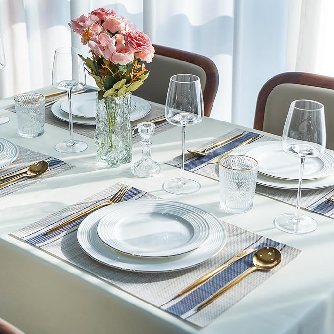 Placemats Set of 12 Vinyl/Plastic Woven Place Mats - Image 6