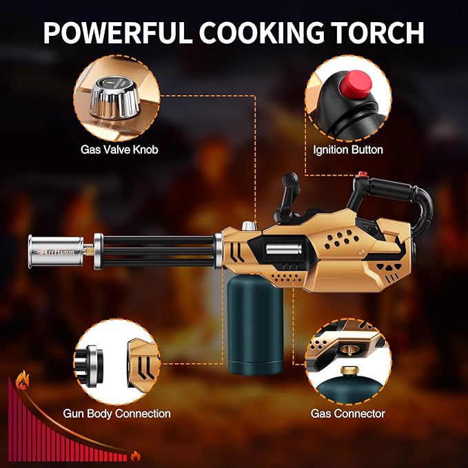 Powerful Propane Torch, Kitchen Blow Torch Gun - Image 2