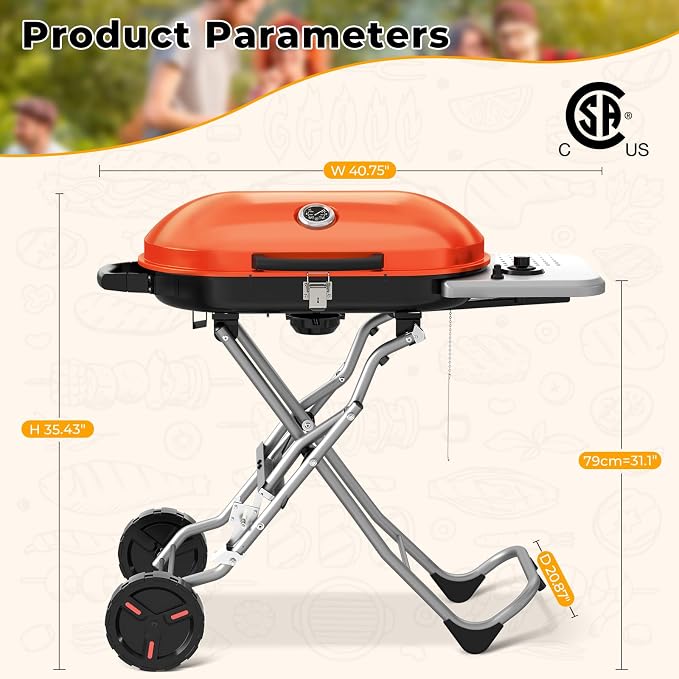 RoadTrip Portable Propane Gas Grill, 000 BTU BBQ Grill - Image 4