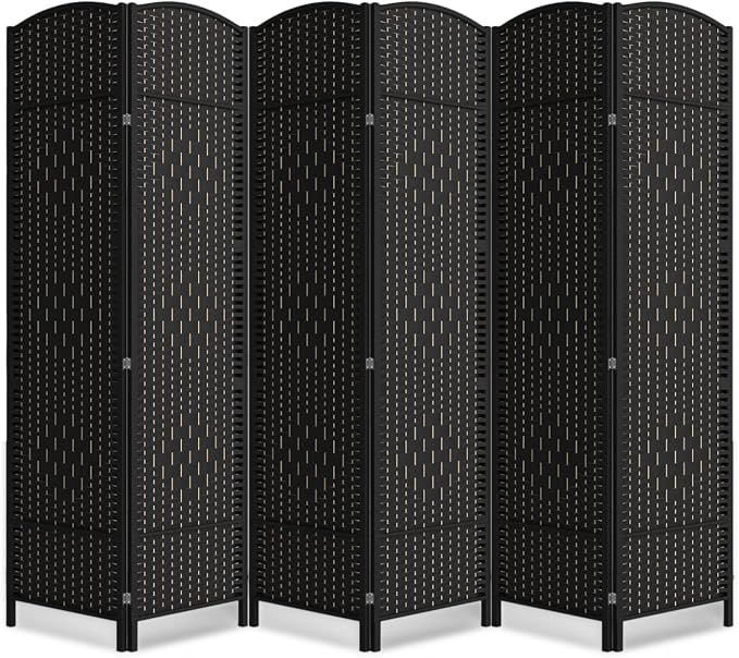 6 Panel Room Divider, 6Ft Folding Privacy Screen, Tall by cocosica